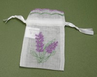 Pochette en organza brodée personnalisée avec logo, recyclable, douce, couleur lavande, avec cordon de serrage, pour sachets parfumés Scentsy, emballage cadeau