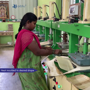 Plato de hoja de palma sostenible de calidad premium con logo personalizado, plato desechable biodegradable para ensalada, para marcas de catering boutique. - Product Image 6