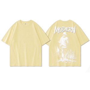 Nouveaux t-shirts personnalisés pour hommes avec impression en relief, 100 % coton, impression en relief sur coton 300 g/m², t-shirts pour hommes - Product Image 1