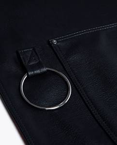 Chef Kitchen Workwear OEM ODM Bulk Supply High Quality Leather Apron with Tool Pockets LPN-0306 - Product Image 4