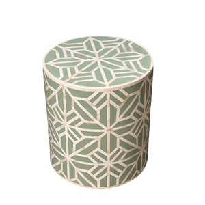 Table d'appoint marocaine en os incrusté, tabouret hexagonal floral de luxe, table d'appoint en bois massif de qualité supérieure pour hôtels de charme - Product Image 4