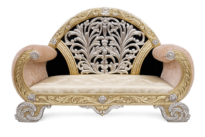 Sofá de Novia, Hermoso Sofá de Dos Plazas Chapado en Oro para Bodas, Diferentes Estilos, Fabricantes de Muebles para Bodas, Venta de Fábrica, Reino Unido, Estados Unidos - Product Image 3