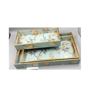 Plateau de service rectangulaire en bois blanc, design personnalisé, 100% haute qualité, artisanat fait main, style haut de gamme. - Product Image 4