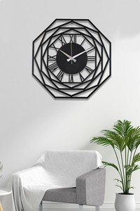 Modern Minimal Gold Frame Wall <b>Clock</b> With Vertical Design And Bold Number Style For Elegant Interior Spaces - Product Image 4