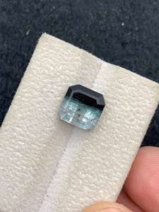 Turmalina Azul Natural Certificada por IGI, Corte Asscher, Piedra Preciosa Suelta para Anillos y Joyería, Collar con Colgante - Product Image 1