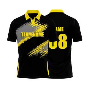 Camiseta de Críquet de Primera Calidad, Corte Ajustado, con Logotipo del Equipo, Tejido de Poliéster, Uniforme de Alta Calidad para Jugadores de Críquet - Product Image 4