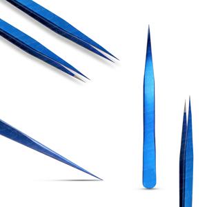 Pinzas de pestañas de volumen fino y delgado duraderas Extensiones de pestañas de sujeción fuerte probadas a mano con Mango antideslizante y Punta puntiaguda - Product Image 5