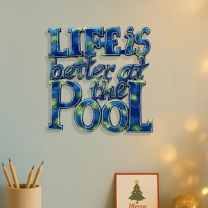 CIFbuy Lussuosa Decorazione Murale in Ferro Fatta a Mano, Stile Tropicale Costiero Estivo, Geometrica, per Piscina e Casa, Servizio di Selezione Disponibile - Product Image 3