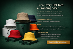 Chapeau Bob en Coton Uni Brodé 56-58CM pour Voyage et Plein Air, Quatre Saisons, 100% Coton, Impression Sérigraphique Décontractée - Product Image 2