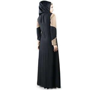 Abaya pour femme, manches longues, broderie, col rond, robe longue ample pour soirée, robe élégante pour femme musulmane du Moyen-Orient - Product Image 2