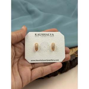 Fashion Drop Earrings-Sophia Rose Gold Indian Ethnic <b>Artificial</b> <b>Jewellery</b> - Product Image 3