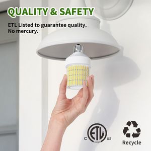 Confezione da 2 Lampadine LED a Pannocchia da 700W Equivalenti, 10500 Lumen, 3000K Bianco Caldo, Attacco Medio Mogul E26/E39, Illuminazione per Grandi Aree da 70W - Product Image 5