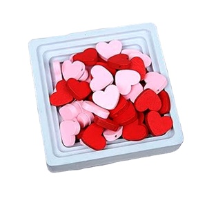 <b>Wooden</b> Beads <b>Heart</b> Shape Custom Shape & Colored Wood Beads Shaped and Sized Hand <b>Crafted</b> Indian Product - Product Image 1