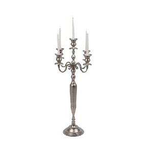Candelabros dorados de 5 brazos para centros de mesa de boda, candelabros de Hotel de gran venta, 5 velas para decoración de entrada, candelabros hechos a mano - Product Image 3