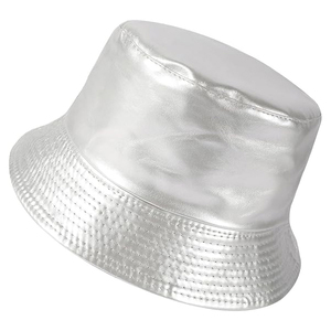 Unisex <b>Black</b> <b>Bucket</b> Hat Waterproof Rain Hat Reversible Shiny Rave <b>Bucket</b> Hat for Concert Festival - Product Image 3