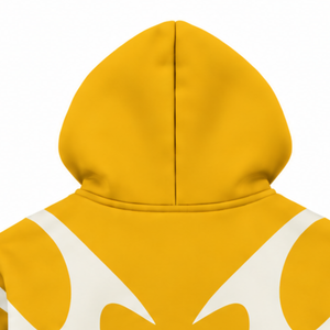 Golden Yellow Contrast Panel <b>Zip</b> Up <b>Hoodie</b> Men Streetwear Full Zipper Long Sleeve Casual Fleece Hooded Jacket With <b>Pockets</b> - Product Image 4