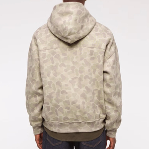 Sweat à capuche sportswear personnalisé, délavé à l'acide, coupe oversize, en molleton de coton épais, style vintage, impression OEM, pour hommes et femmes - Product Image 4
