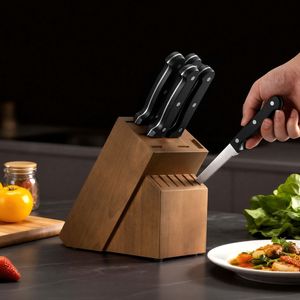 Set di 15 Coltelli da Cucina in Acciaio Inossidabile Tedesco ad Alto Contenuto di Carbonio con Blocco Affilatore e Manici Ergonomici in ABS - Product Image 2