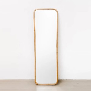 Full Big Size Natural Rattan <b>Frame</b> Mirrors Boho <b>Arch</b> Shaped Mirror Premium Quality Wholesale - Product Image 6