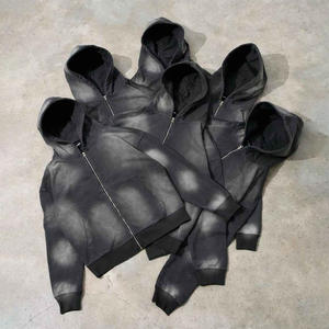 Ensemble de survêtement en molleton de coton noir premium pour homme, 2 pièces, sweat à capuche dégradé et pantalon de jogging, vente en gros, vêtements de sport d'hiver, tenue de sport - Product Image 4