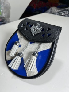 Sporran Escocés Semi-Formal con Diseño Saltire |   Kilt Escocés Sporran |   Kilt Gótico Sporran con Cinturón de Cadena - Product Image 2