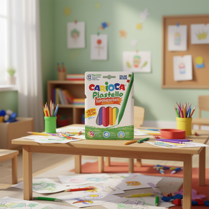 Pastelli Carioca Plastello 12 colori super resistenti per il disegno dei bambini - Product Image 3
