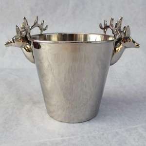 Seau à champagne et à glace en forme de cerf, artisanat, style antique, pour fête de Noël, décoration de bar à domicile - Product Image 5