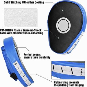 Low Price Blue Curved Boxing Focus Pads Punching Mitts Adjustable Hook and Loop Target <b>Trainers</b> for Kick Boxing MMA Training - Product Image 4