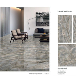 Baldosa de Porcelana Esmaltada Pulida de Alto Brillo de 600x1200 mm, Solución para Pisos y Paredes Interiores de Gran Dimensión para Proyectos Modernos - Product Image 1