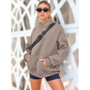 2025 2025 femmes surdimensionné soie sweats polaire à capuche à manches longues pull avec poche hiver automne tenues - Product Image 3