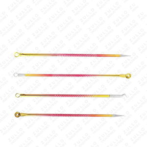 ชุดเครื่องมือสกัดสิวสแตนเลสสตีล 4 ชิ้น หลากสี สำหรับดูแลผิวหน้า - Product Image 6