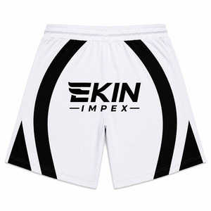 Pantalones Cortos de Baloncesto para Hombre con Panel de Color Blanco y Logotipo Personalizado, Secado Rápido, Sublimación, Uniformes de Equipo Local, Venta al Por Mayor OEM - Product Image 2