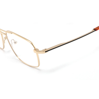 Lunettes rectangulaires en acier inoxydable pour hommes 55 mm, montures optiques métalliques à double pont pour distributeurs et marques privées