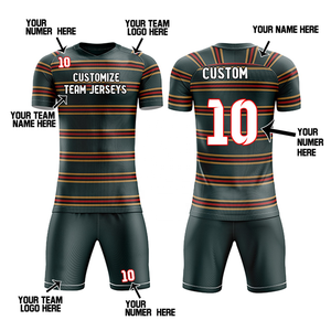 Conjuntos de camisetas de fútbol Kits de fútbol Traje de entrenamiento para adultos Club Nombre personalizado Número Uniforme de fútbol Diseños de logotipo personalizado Invierno - Product Image 6