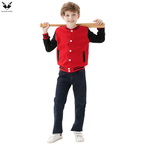 Veste de baseball esthétique pour enfants, avec manches en laine, blouson bomber haut de gamme, uniforme scolaire, vêtement d'extérieur - Product Image 4