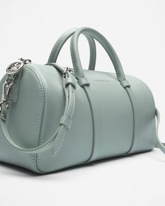 Bolsa de Viaje de Fin de Semana Unisex de Cuero, con Cierre de Cremallera, Asa Suave, Ligera, Color Verde Menta - Product Image 1
