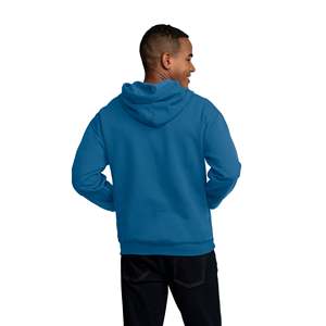 Sudadera con Capucha Azul para Hombre, Cierre de Cremallera, Corte Regular, Felpa, Color Sólido, Estilo Casual, para Otoño - Product Image 5