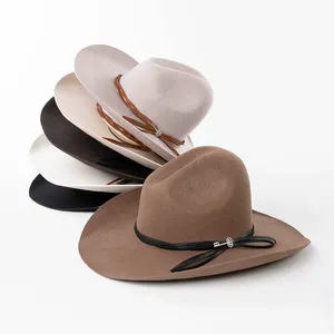 Nuevo Diseño 2025, Sombrero Vaquero Occidental Unisex a Rayas, 100% Lana de Alta Calidad, Estilo Vintage, para Viajes y Esquí - Product Image 1