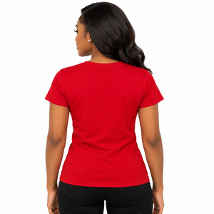 KDP Camiseta de algodón a la moda para mujer, camiseta de manga corta con cuello redondo y estampado gráfico de hermandad, cómoda y ligera, informal para mujer - Product Image 2