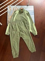 Ensemble de survêtement vintage personnalisé pour l'hiver avec broderie, veste zippée et pantalon de jogging en polyester color block