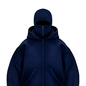 Sudadera con Capucha Funcional de Forro Polar de Alta Calidad para Hombre, Personalizada, de Color Sólido, con Media Máscara, Estilo Ninja, para Invierno - Product Image 4