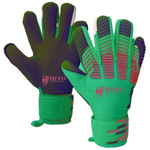 Gants de gardien de but de football professionnels, sublimation intégrale du dos de la main, doigts entièrement protégés, enveloppement du pouce, contact frontal de la paume en Lycra - Product Image 6