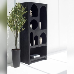 Étagère peinte en noir Vandana Altis Nimbus, design de meuble de rangement en bois minimaliste moderne - Product Image 5