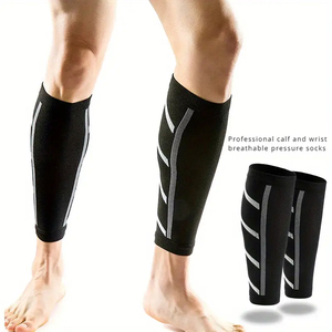<b>Compression</b> Calf Sleeves, Breathable For Basketball, Soccer <b>Running</b> Latest Style Adult Fitness Safety Wear BY AMAZING INDUSTRIES - Product Image 2