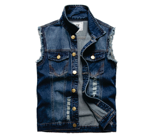 Veste en jean vintage pour homme de haute qualité, en coton, séchage rapide, anti-UV, design personnalisé, streetwear, logo sur le devant - Product Image 1