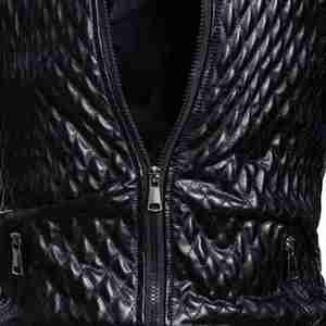 Premium Quality <b>Men's</b> Casual Stand Collar Slim Fit Faux Leather Jacket <b>Biker</b> Motorcycle Jacket - Product Image 5