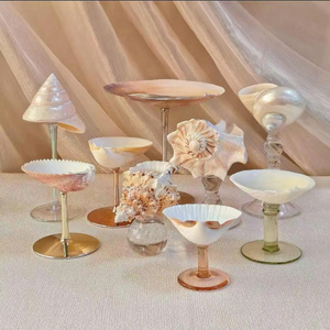 Handmade Natural Seashell Wine Glass Beach Wedding Coastal Decor Shell <b>Goblet</b> Coastal Cocktail Glass Ocean Barware - Violet - Product Image 1