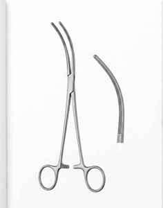 Pinza de Anastomosis Curva Glover de 24.5 cm, Acero Inoxidable, Pinza para Conductos Patentada Atraumática, Instrumento Quirúrgico - Product Image 2