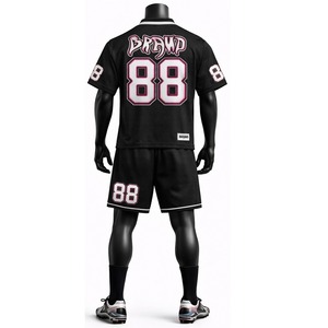 Ensemble de maillot et short de football américain de haute qualité, vêtements de sport respirants, 100% polyester, maillot et short de football américain - Product Image 3