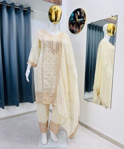 Women Designer <b>Kurti</b> Sharara Dupatta Set Premium Fancy Ethnic Wear Boutique Fashion Collection dubai style 81038 AC-7084 7094 - Product Image 2